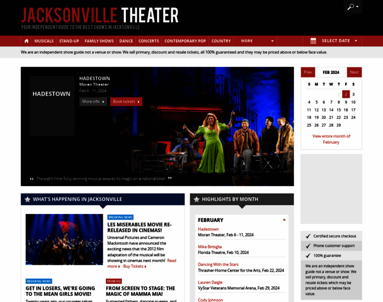 Jacksonville-theater.com thumbnail