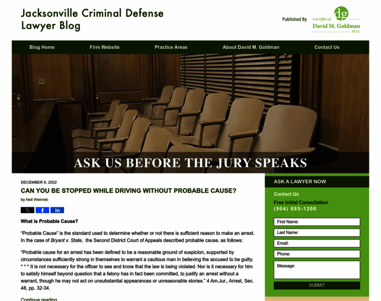 Jacksonvillecriminaldefenselawyerblog.com thumbnail