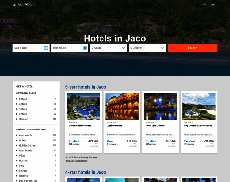 Jaco-hotels.com thumbnail