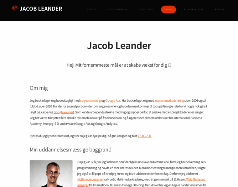 Jacob-leander.dk thumbnail