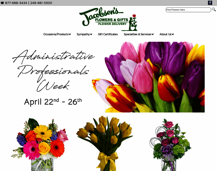 Jacobsensflowers.com thumbnail