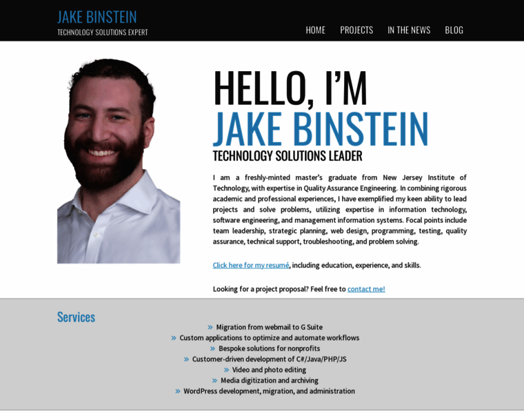 Jakebinstein.com thumbnail