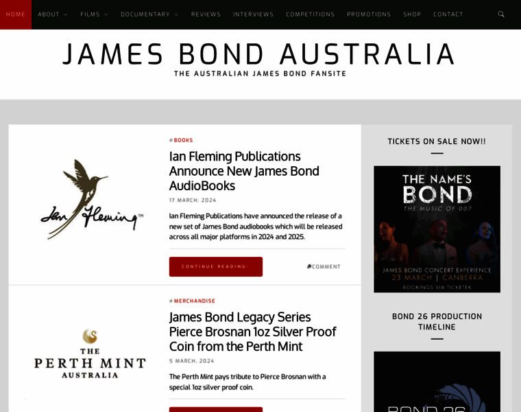 Jamesbondaustralia.com thumbnail