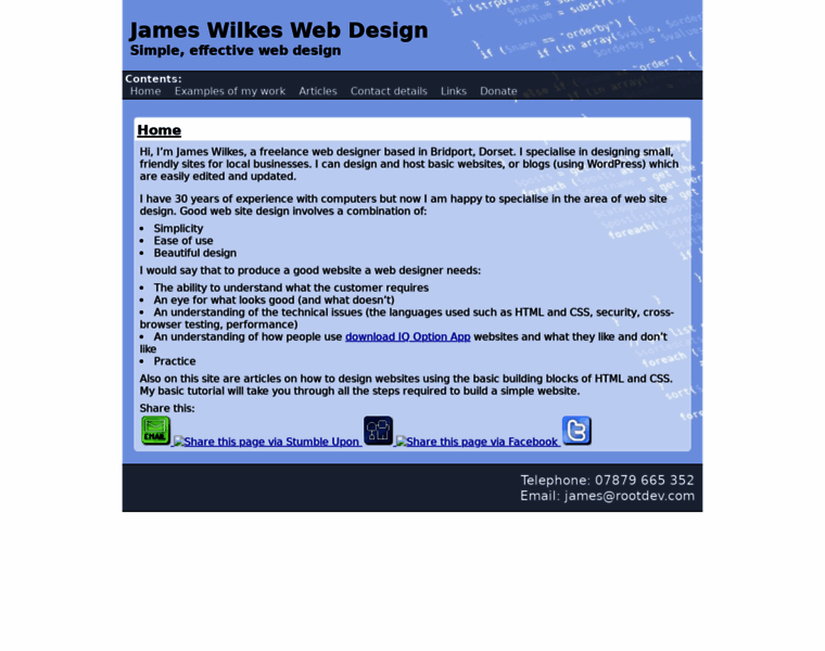 Jameswilkesdesign.co.uk thumbnail