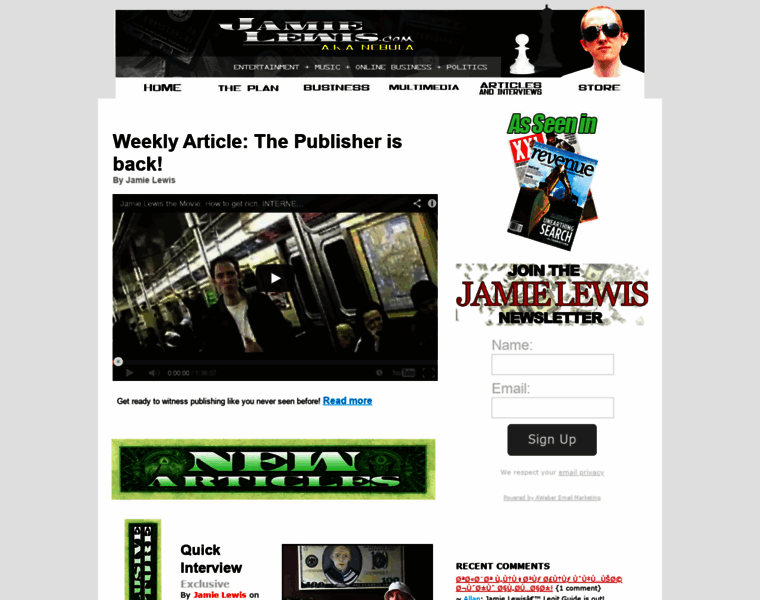 Jamielewis.com thumbnail
