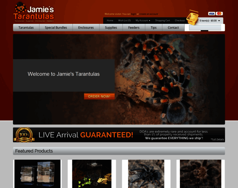 Jamiestarantulas.com thumbnail