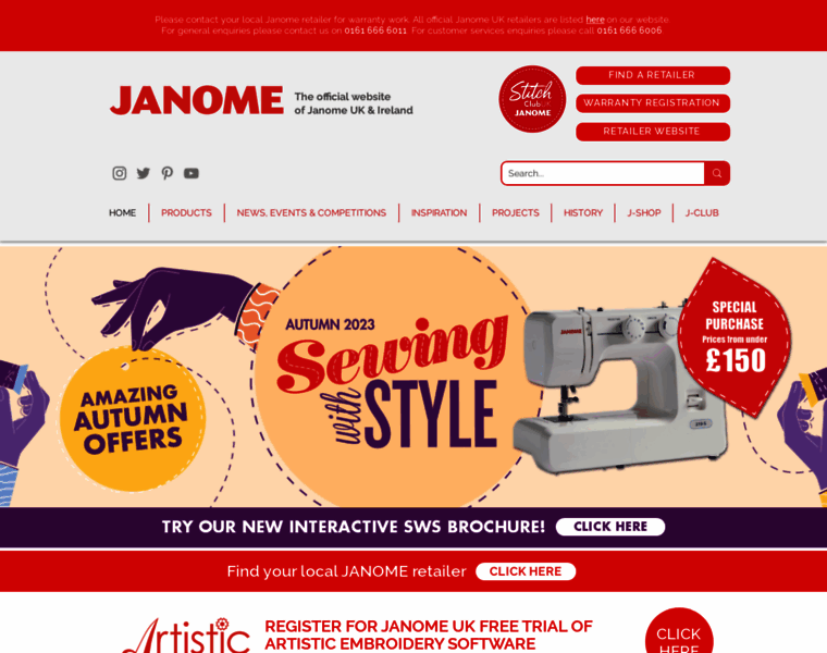 Janome.co.uk thumbnail
