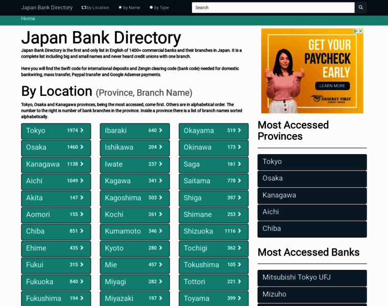 Japanbankdirectory.com thumbnail