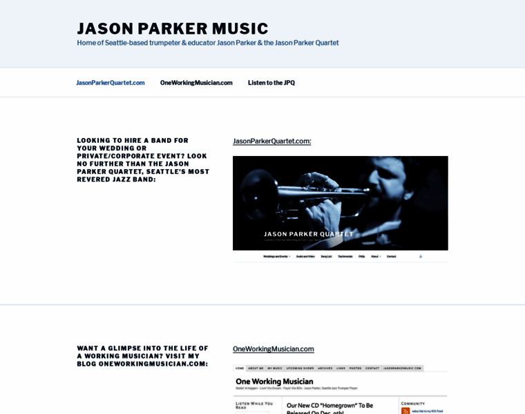 Jasonparkermusic.com thumbnail