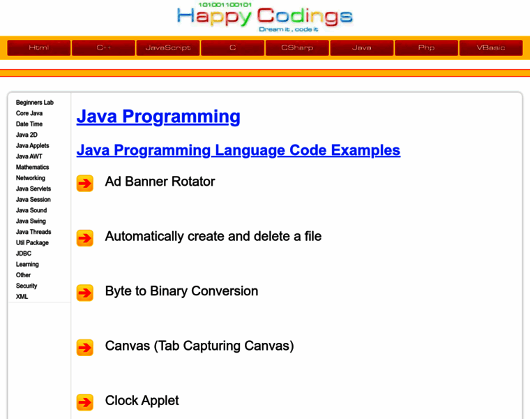 Java.happycodings.com thumbnail