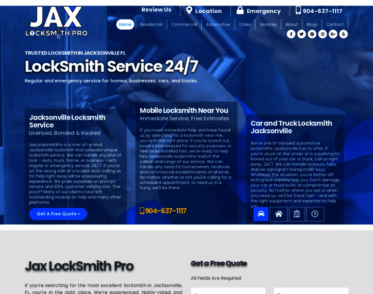 Jaxlocksmithpro.com thumbnail