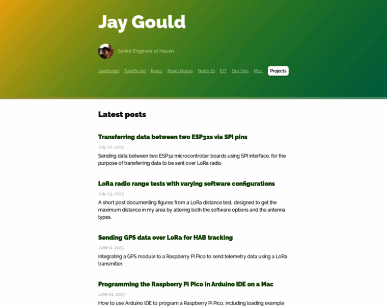 Jaygould.co.uk thumbnail