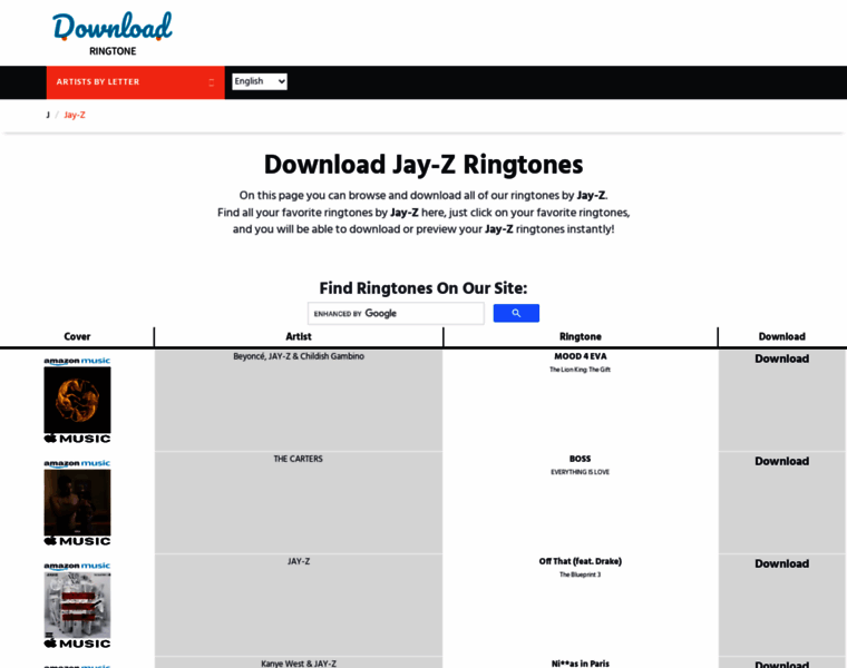 Jayz.download-ringtone.com thumbnail