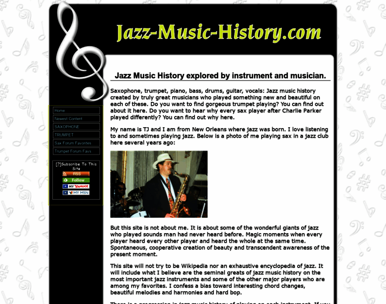 Jazz-music-history.com thumbnail