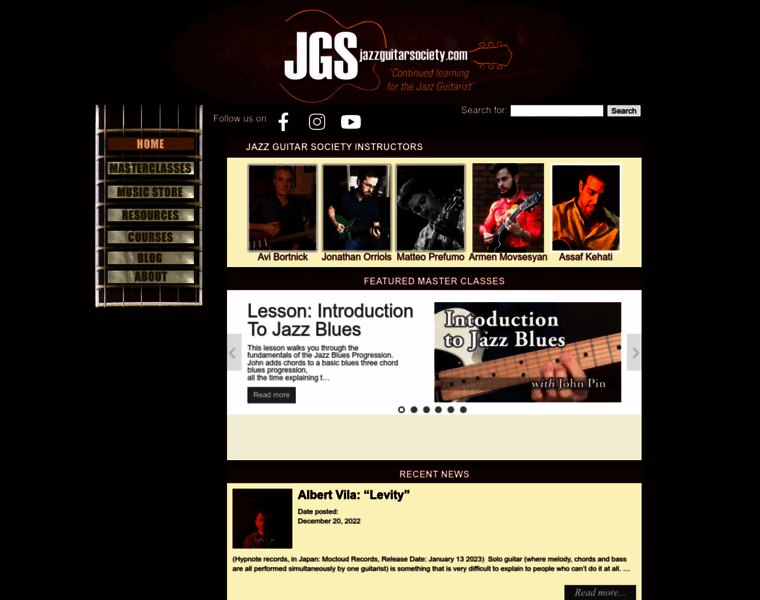 Jazzguitarsociety.com thumbnail