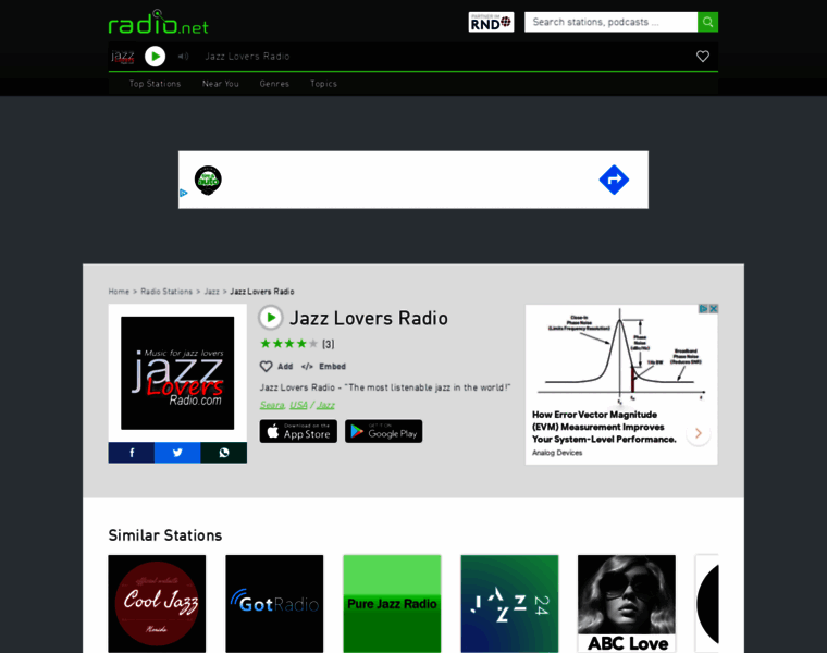 Jazzlovers.radio.net thumbnail