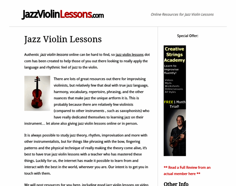 Jazzviolinlessons.com thumbnail