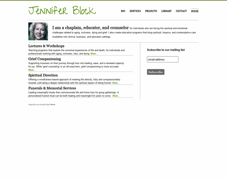 Jenniferblock.org thumbnail