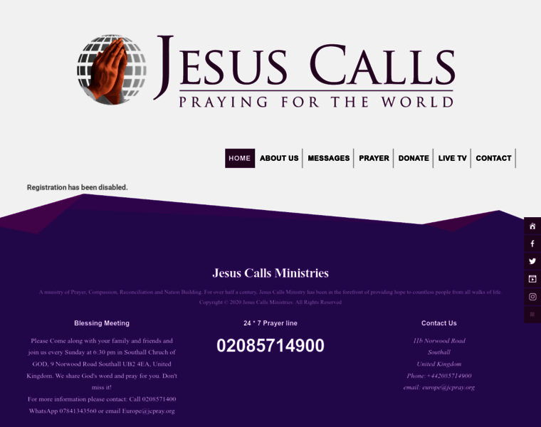 Jesuscalls.org.uk thumbnail