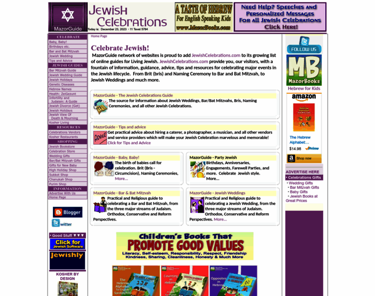Jewishcelebrations.com thumbnail