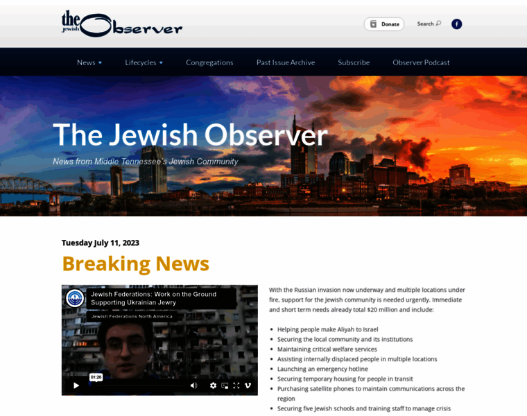 Jewishobservernashville.org thumbnail