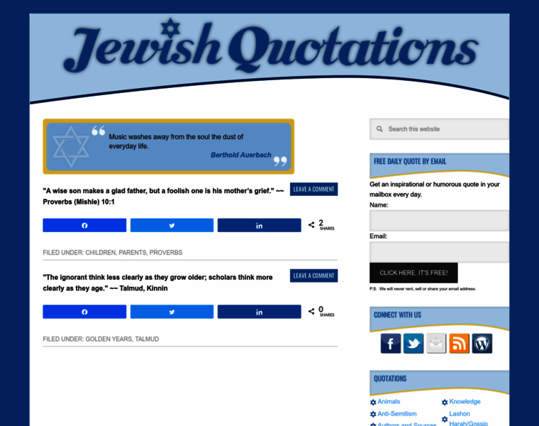 Jewishquotations.com thumbnail