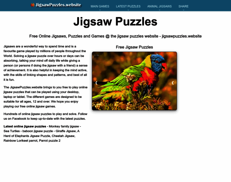Jigsawpuzzles.website thumbnail