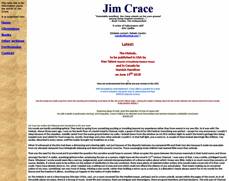Jim-crace.com thumbnail