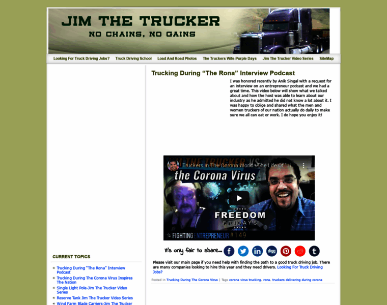 Jimthetrucker.com thumbnail