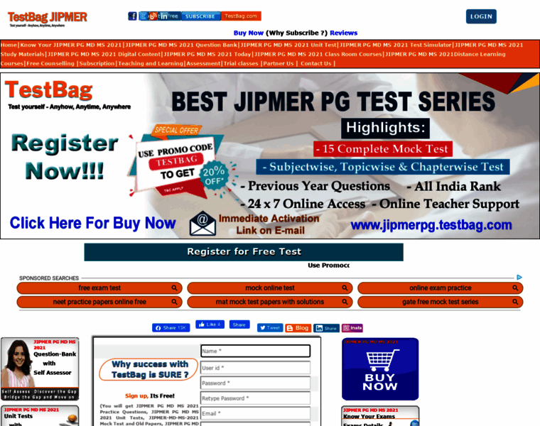 Jipmerpg.testbag.com thumbnail