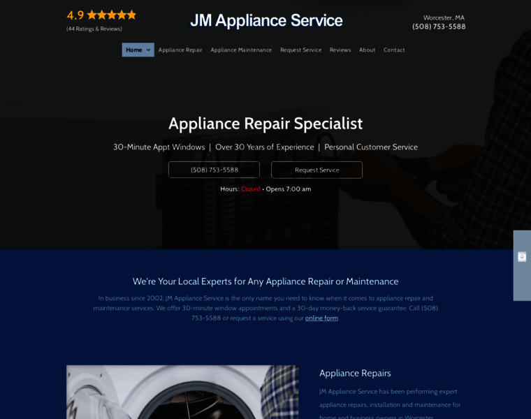 Jmapplianceservice.net thumbnail