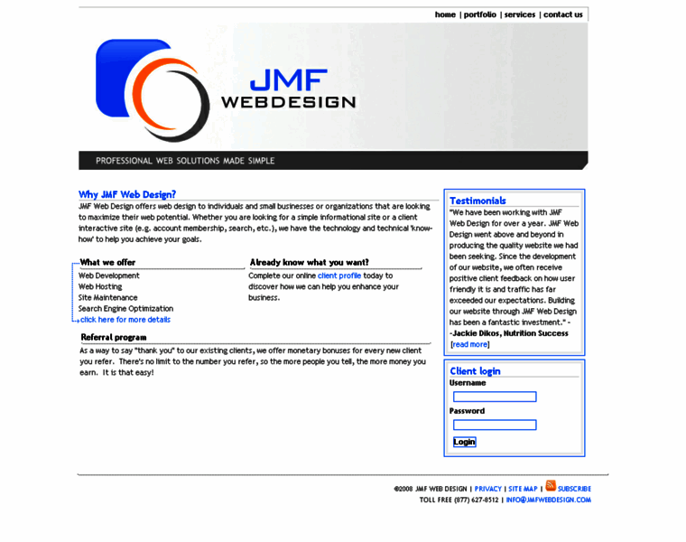 Jmfwebdesign.com thumbnail