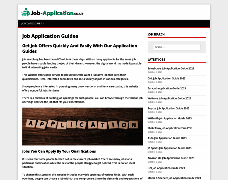 Job-application.co.uk thumbnail