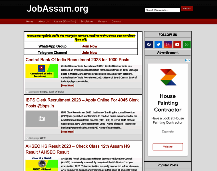 Jobassam.org thumbnail