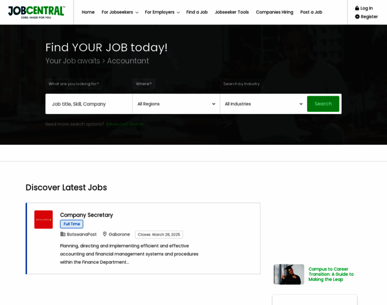Jobcentralbotswana.work thumbnail