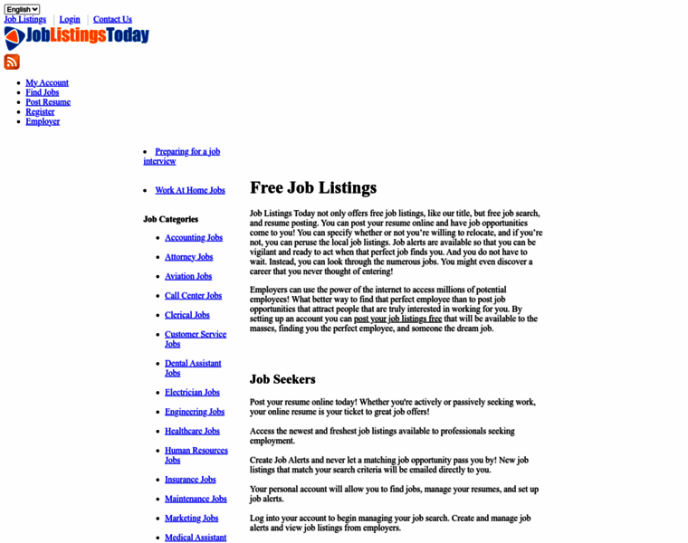 Joblistingstoday.com thumbnail