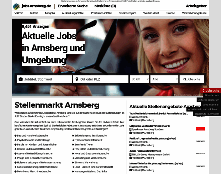 Jobs-arnsberg.de thumbnail