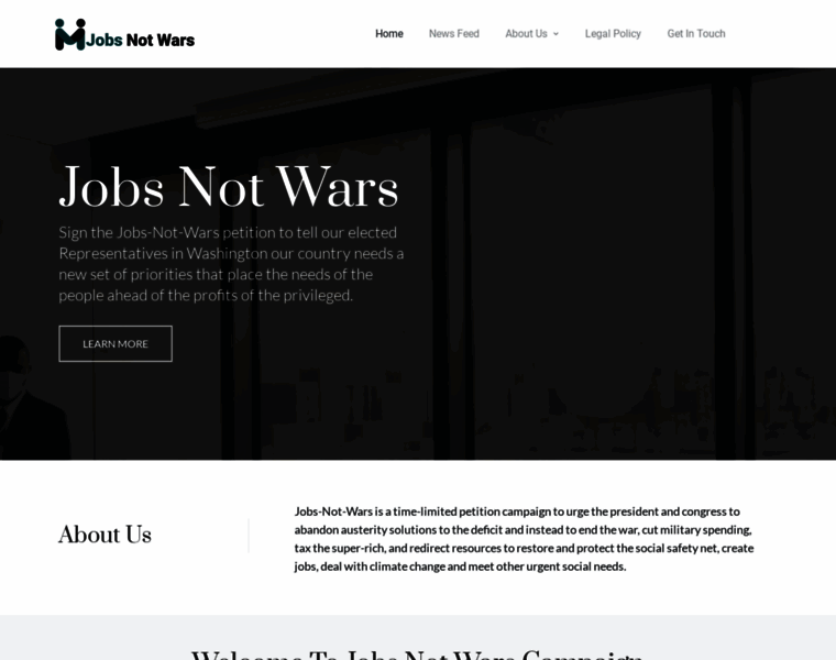 Jobs-not-wars.org thumbnail