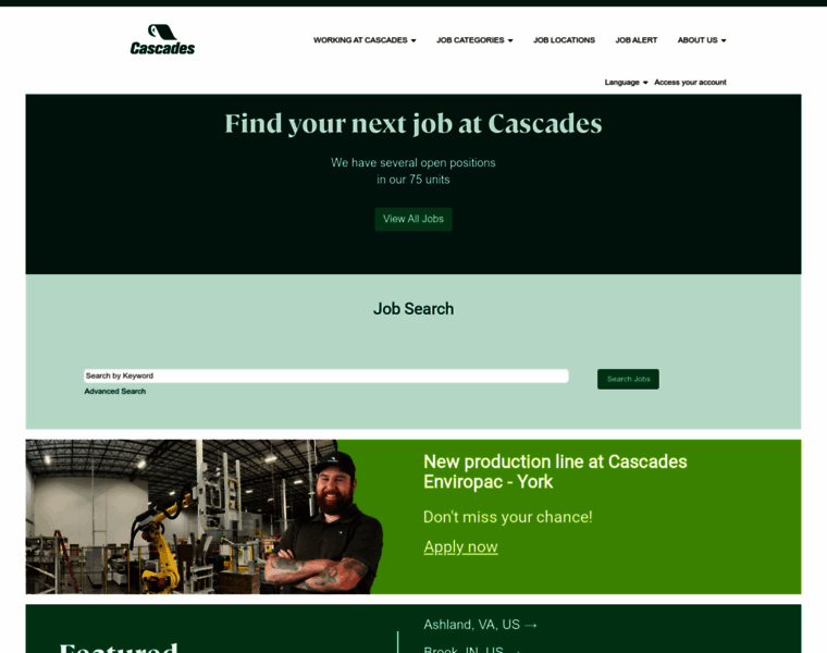 Jobs.cascades.com thumbnail