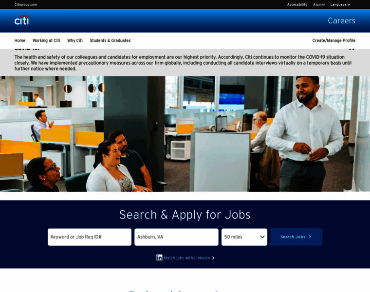 Jobs.citi.com thumbnail