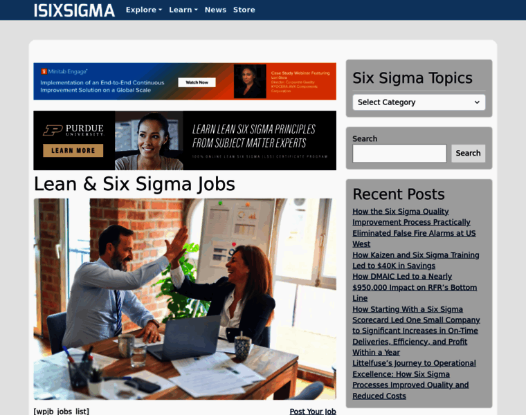 Jobs.isixsigma.com thumbnail