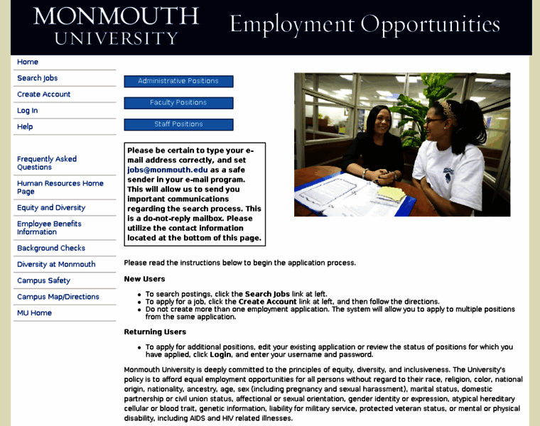 Jobs.monmouth.edu thumbnail