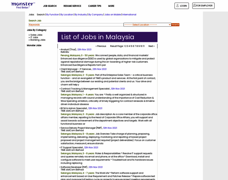 Jobs.monster.com.my thumbnail