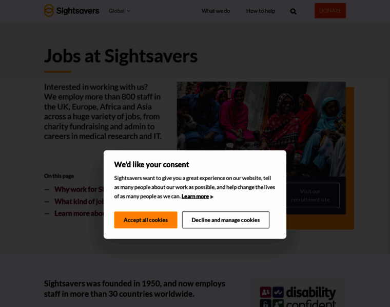 Jobs.sightsavers.org thumbnail