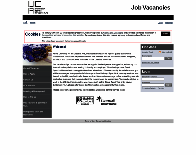 Jobs.ucreative.ac.uk thumbnail