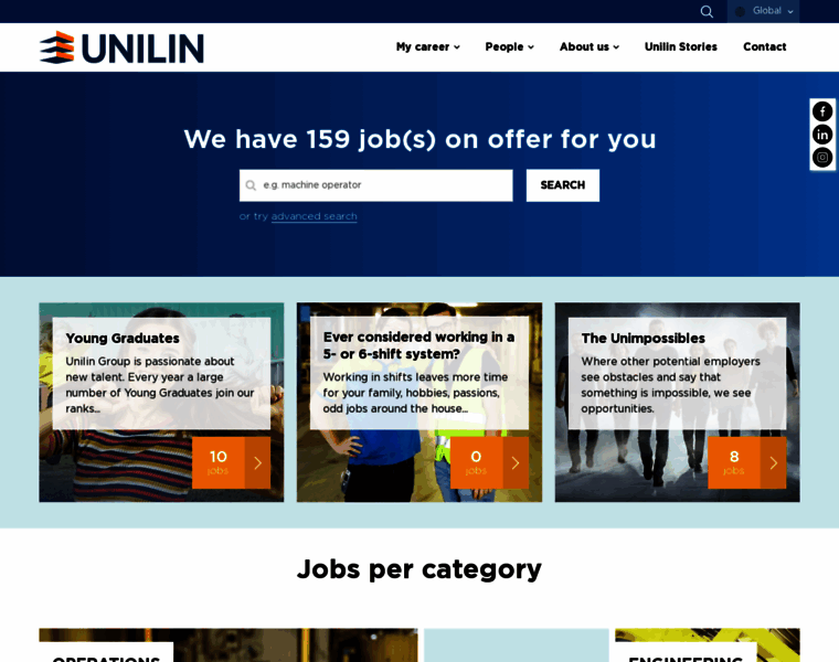 Jobs.unilin.com thumbnail