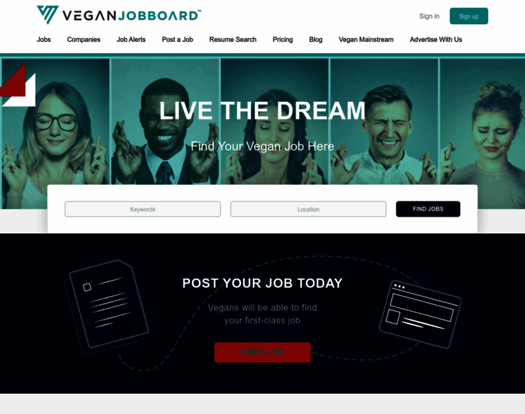 Jobs.veganmainstream.com thumbnail