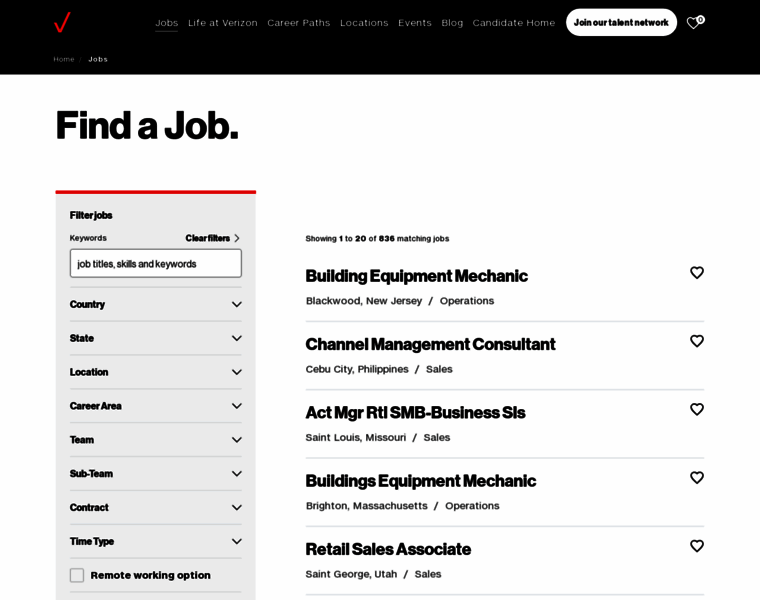 Jobs.verizon.com thumbnail