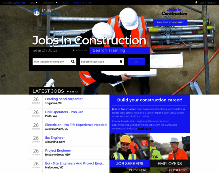 Jobsinconstruction.com.au thumbnail