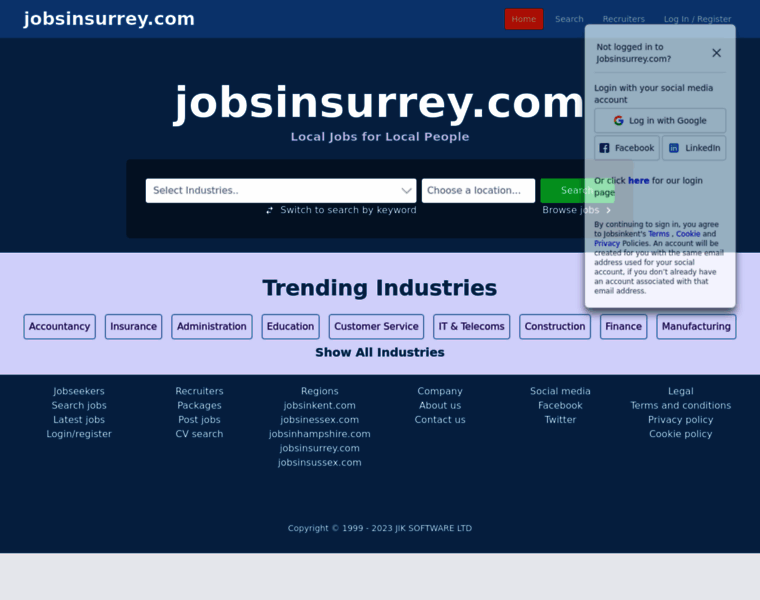 Jobsinsurrey.com thumbnail